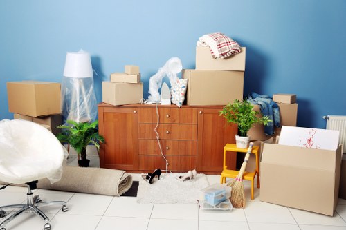 Packing and transporting household items for a local Hammersmith relocation