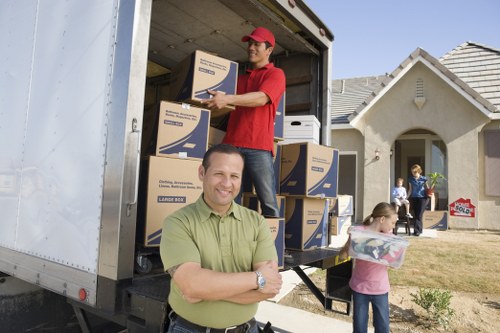 Assorted moving boxes and packing materials ready for a local relocation