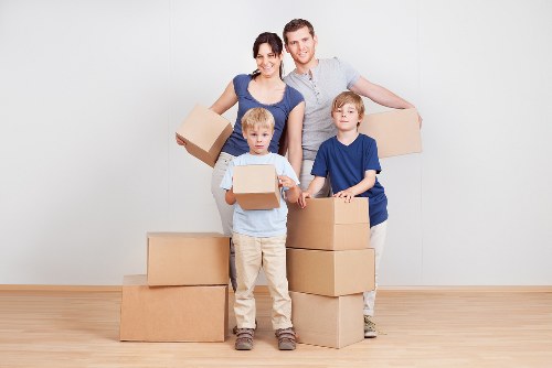 Man and van team preparing a local move in West London