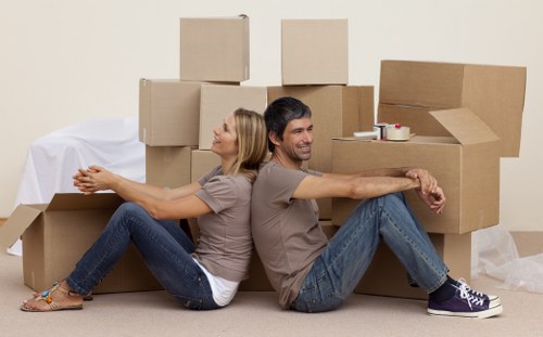 Packing boxes for a Hammersmith house or flat move