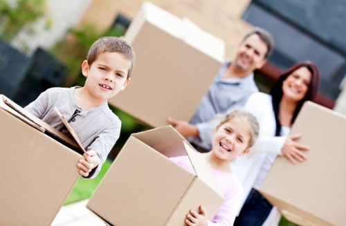 Packing and preparing boxes for a Hammersmith removal van