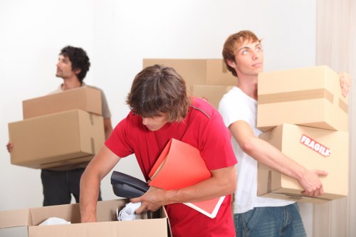 Van loading furniture and boxes for a Hammersmith relocation