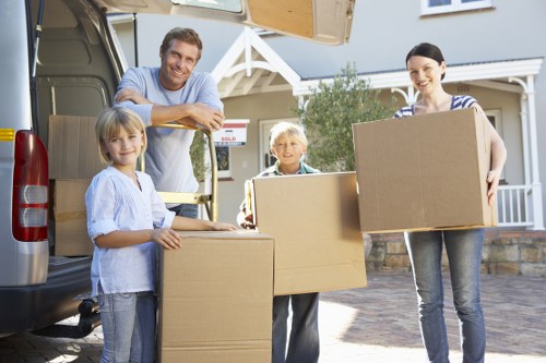 Packed boxes and careful loading for same day removals