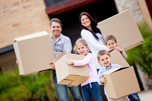 Packing and loading household belongings for a Hammersmith move