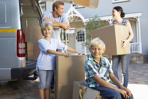 Removals team preparing for a flat move near Hammersmith