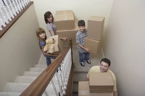 Final delivery of belongings into a new property